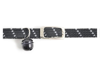Ancol Safety Elastic Cat Collar Softweave Black